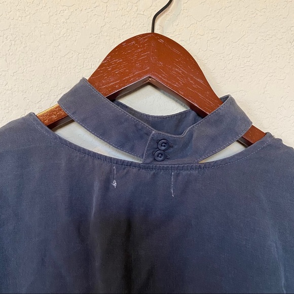 Cloth & stone grey choker neck wrap top - Picture 4 of 4